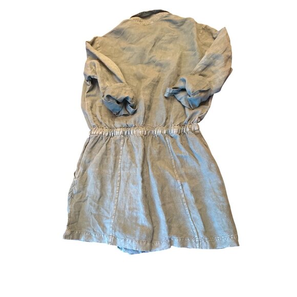 YFB Free People Beach  Green Utility Button-Up Romper Pockets Size S - Picture 5 of 5